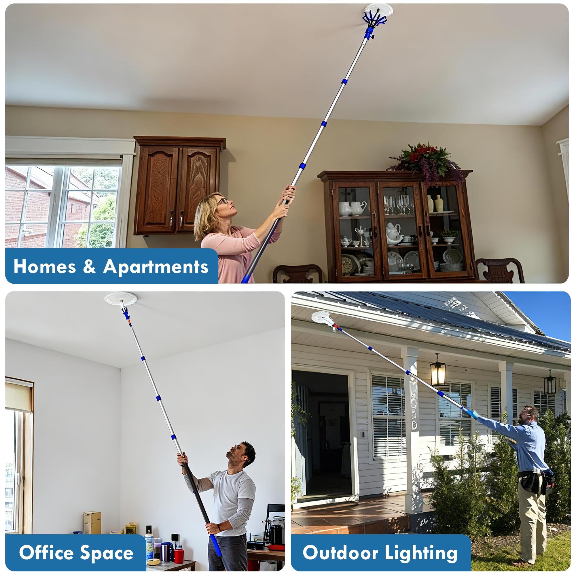 Retracted design stores compactly for easy home organization.