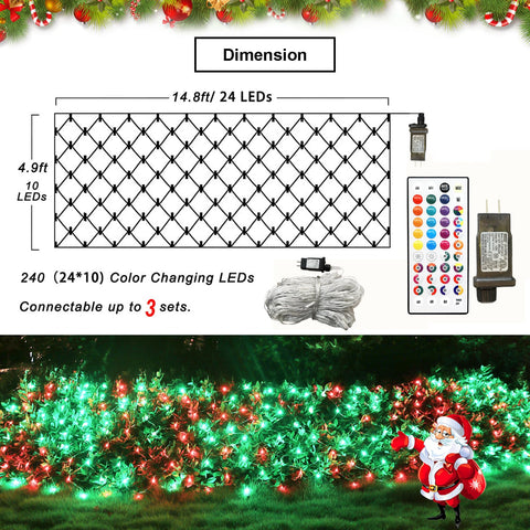 Lovelite IP44 waterproof net lights suitable for outdoor weather.