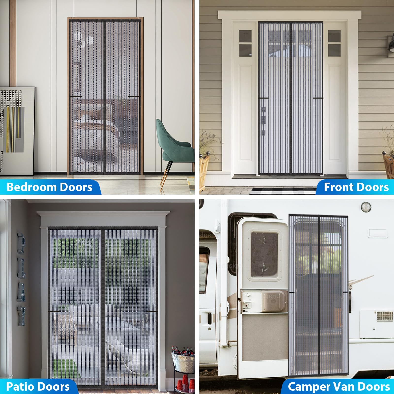 Loviga fits doors 36x80 inches for standard entryways.