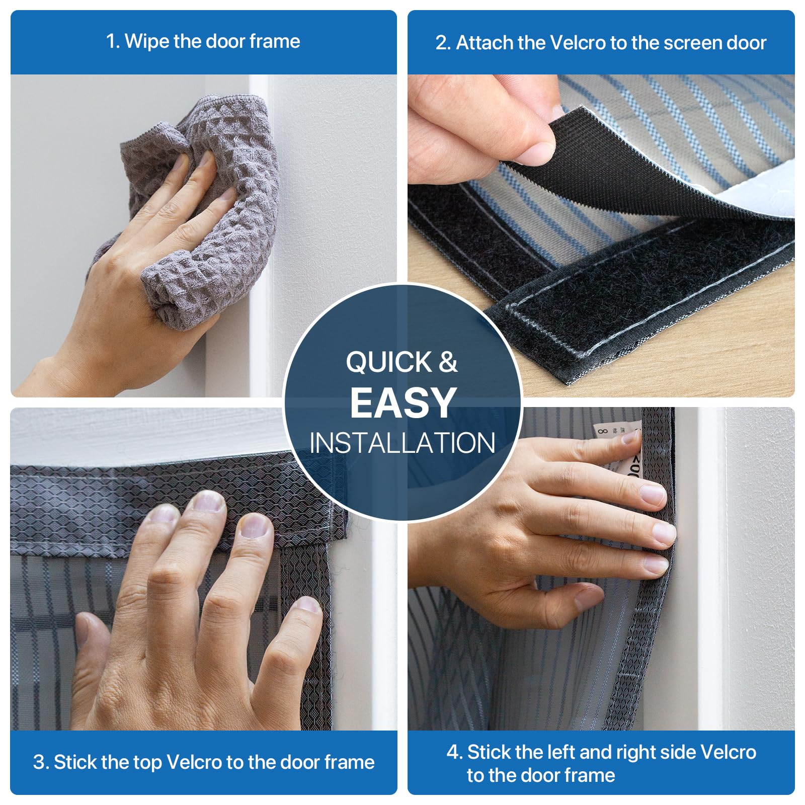 Loviga tear-resistant door screen mesh blocks insects while allowing airflow.