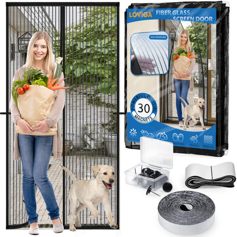 Loviga thickened fiberglass screen mesh demonstrates durable material for pets and kids.