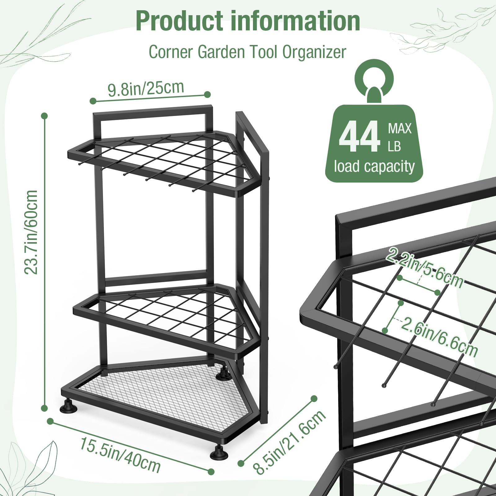 Lovind yard tool organizer features all-metal construction for durability