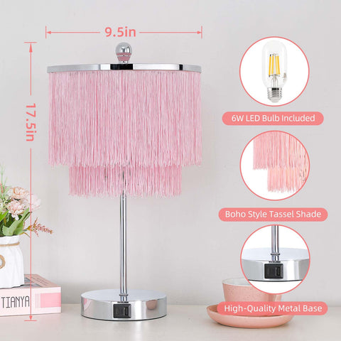 Lovlast pink lamp with touch control provides soft, adjustable brightness