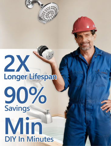 LOWCUS 1-pack replacement cartridge eases at-home shower repairs.
