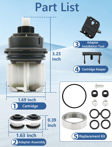 LOWCUS Delta RP46463 cartridge demonstrates smooth operation helpful for stiff handles.