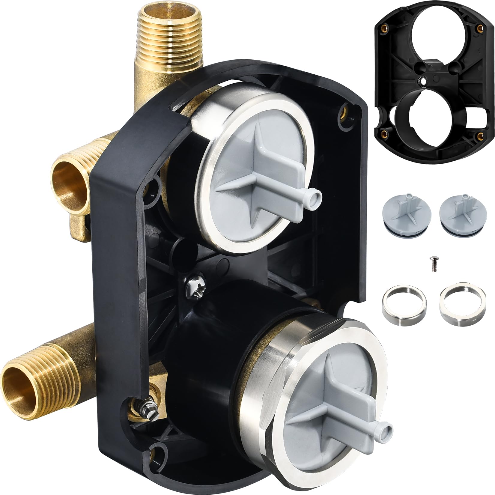 LOWCUS R22000-brass-construction valve for durable shower installations.