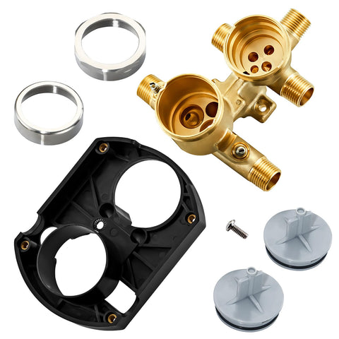 LOWCUS R22000-rough-in-valve provides flexible diverter for multiple fixtures.