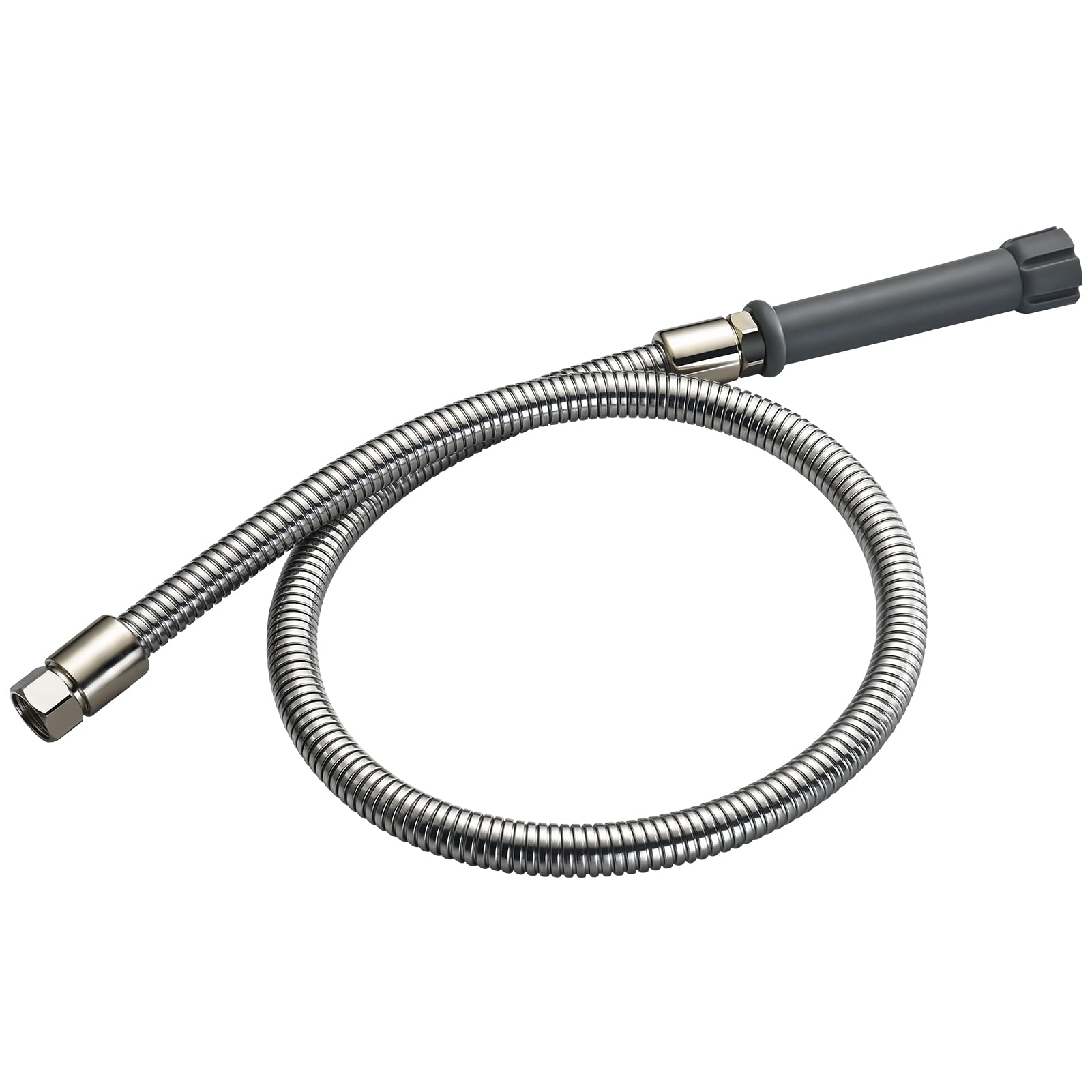 LOWCUS Replacement B0044H pre-rinse hose full-length view with 44in flexibility.