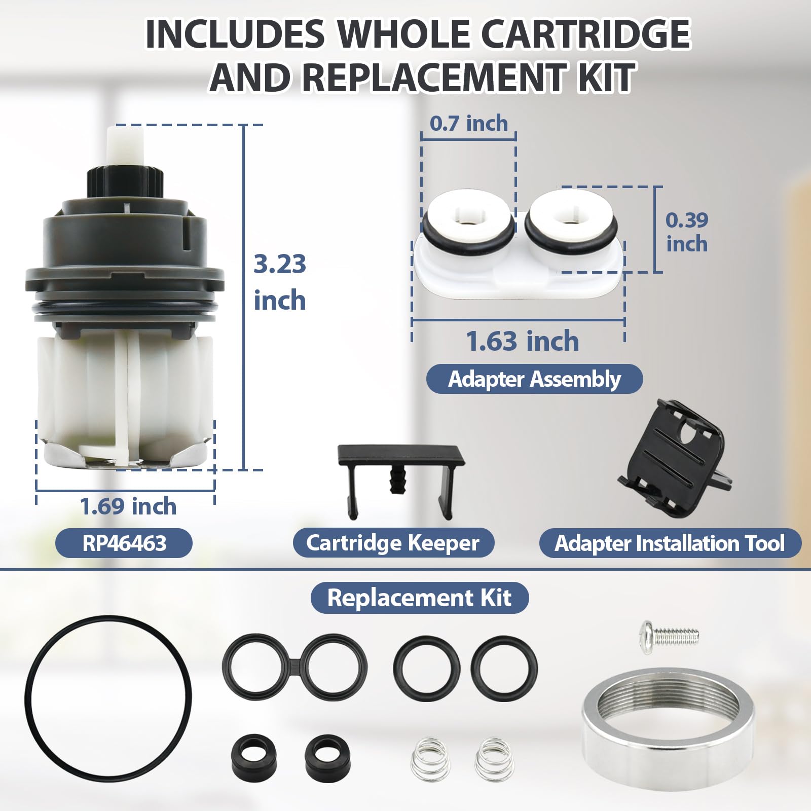 LOWCUS RP46463 bonnet nut replacement supports secure, leak-free valve installation.