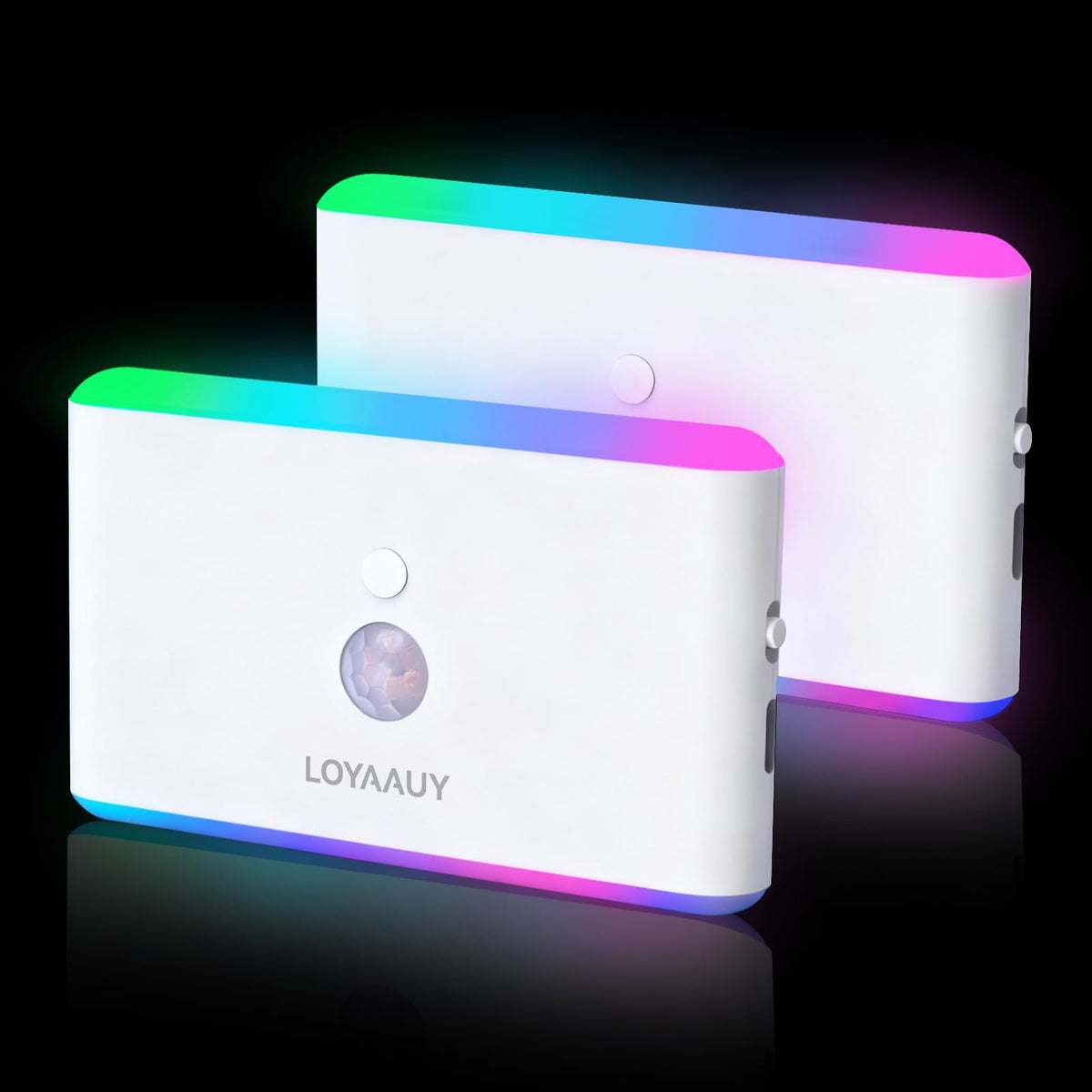 LOYAAUY motion sensor night light front view for safe night navigation.