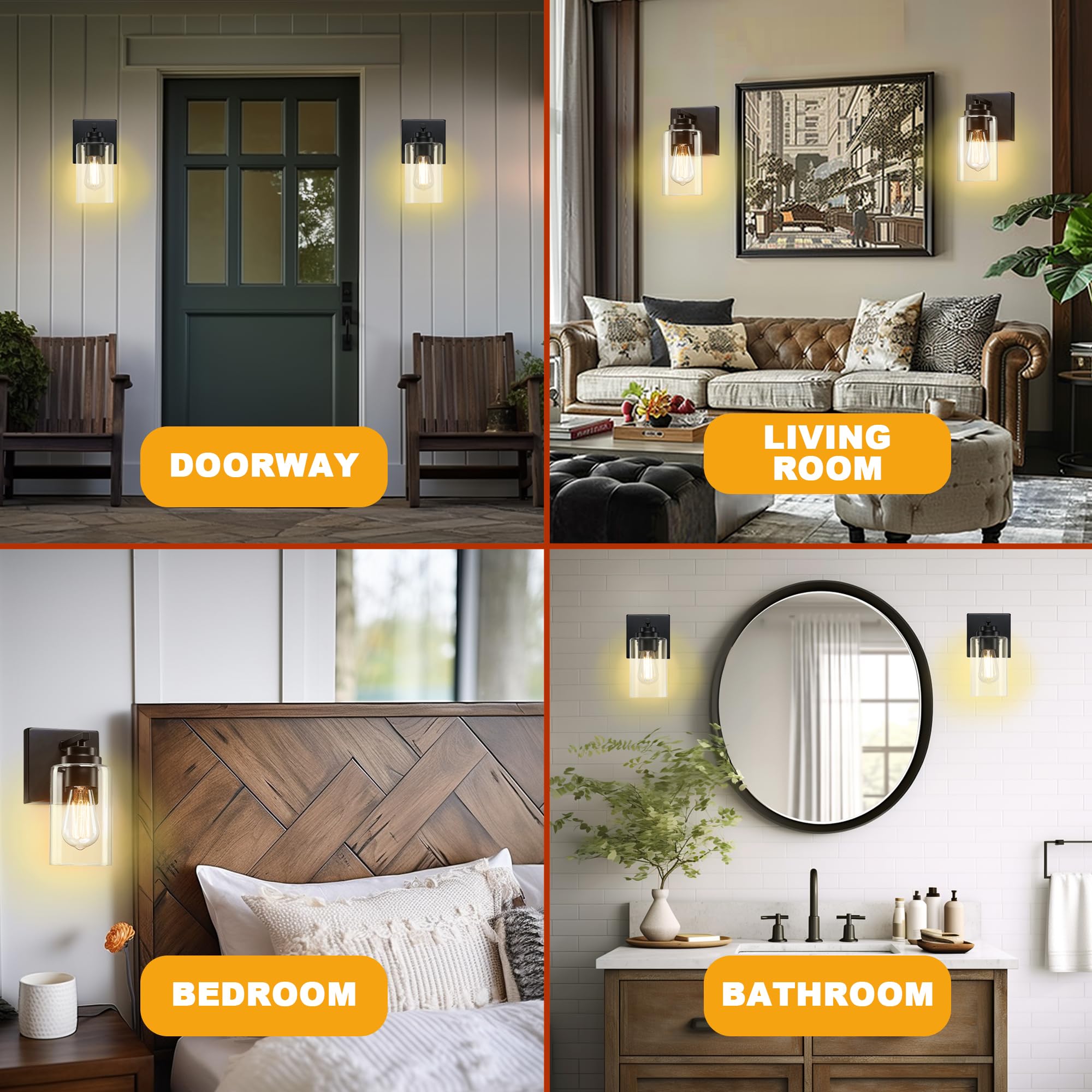 Loyareal bedroom setup with two sconces for balanced bedside lighting.
