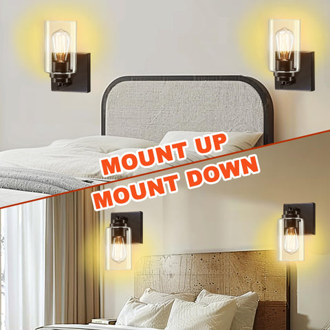 Loyareal living room sconces adding stylish, warm ambience to the space.