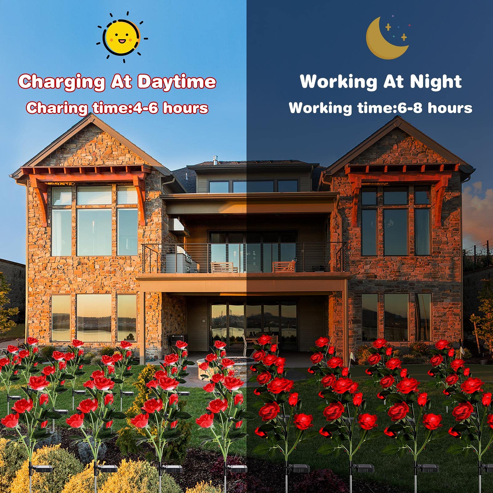 LOYIM LED petals provide bright yet warm nighttime illumination.