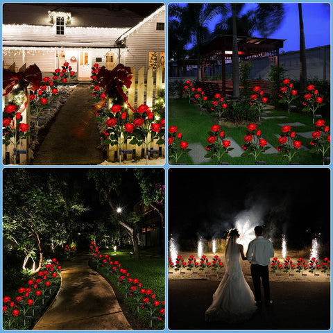 LOYIM decorative solar roses brighten patios and fences for curb appeal.