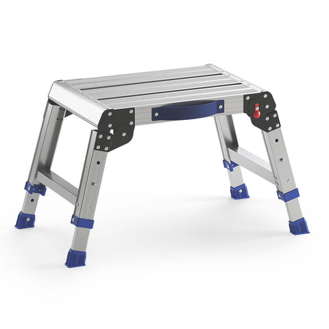 Loyoda folding step stool aluminum, compact folded profile for easy storage.