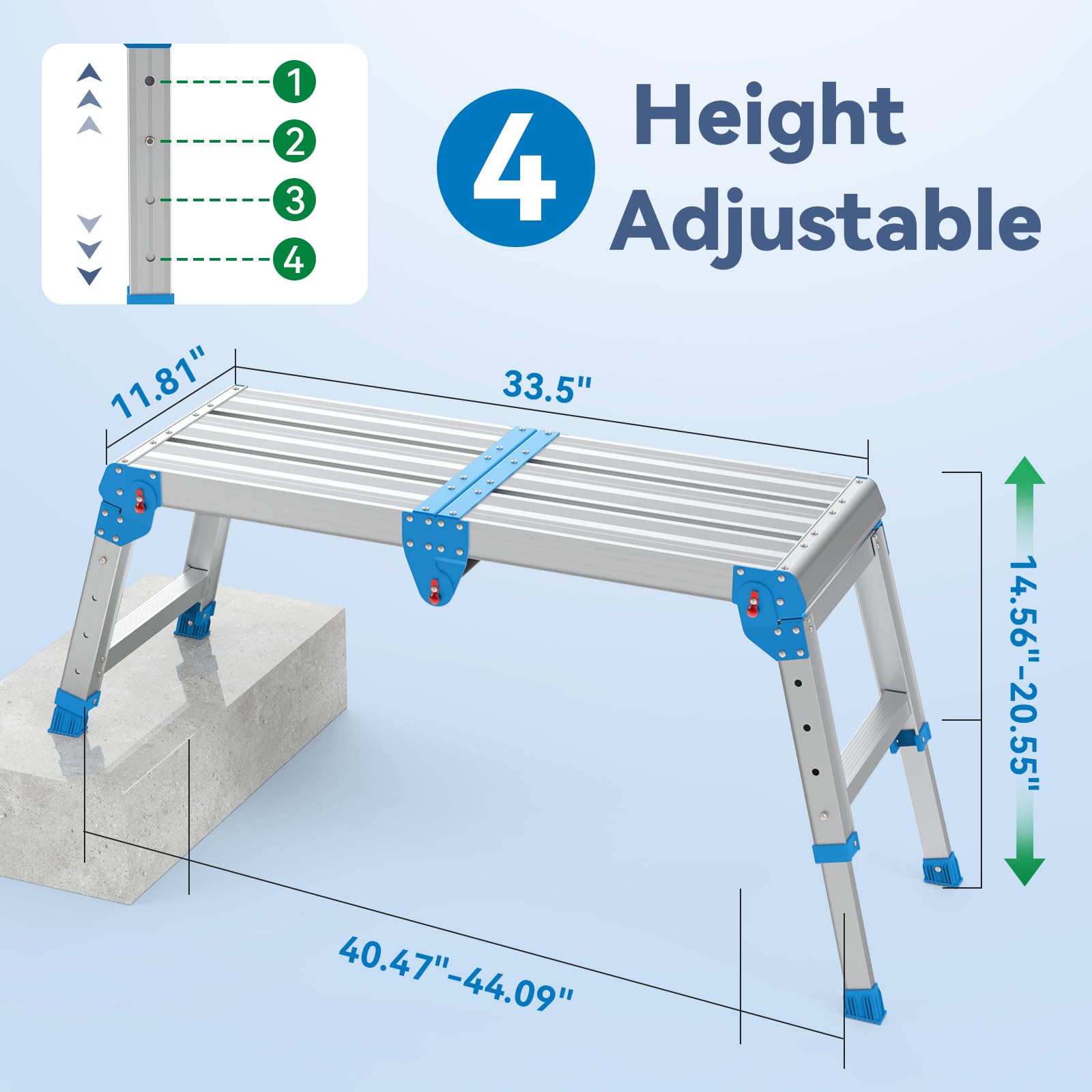 Loyoda Work Platform with one-touch fold for quick setup