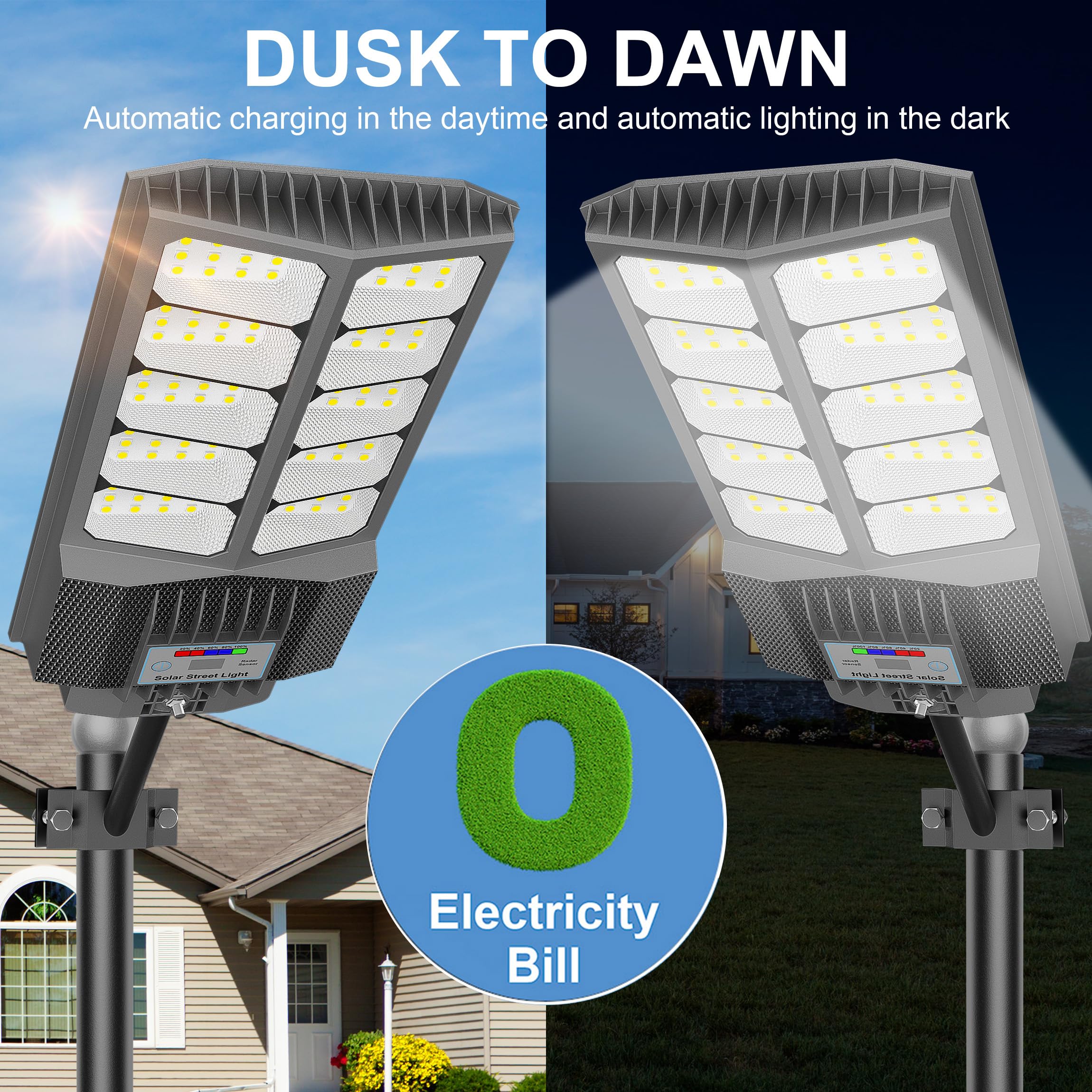 Loyoele dusk-to-dawn operation automatically lights the area when needed.