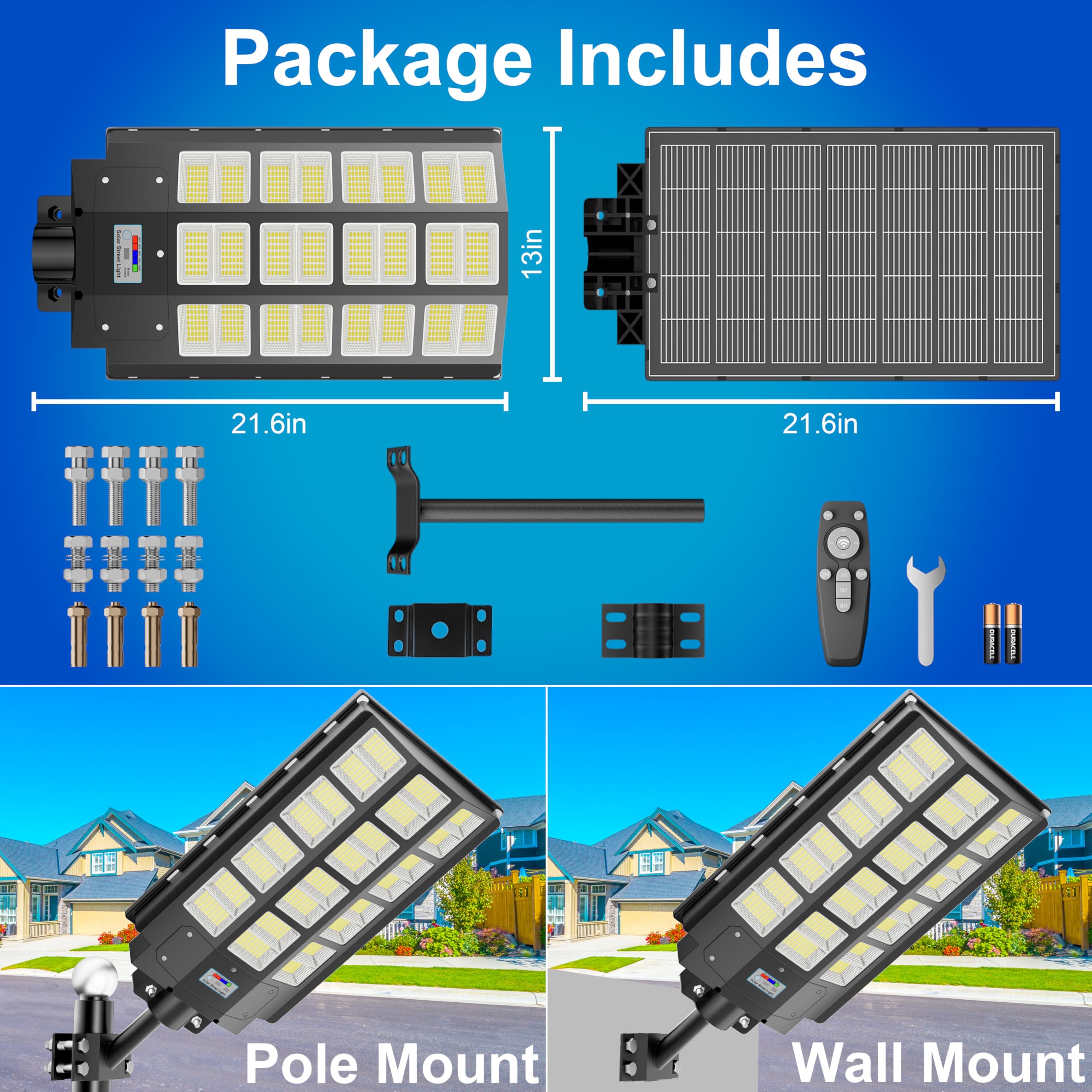 LOYOELE installation diagram for pole or wall mounting