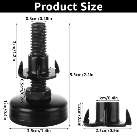 LOYORTY heavy-duty levelers with 3/8-16 threads support chairs, tables, and benches.