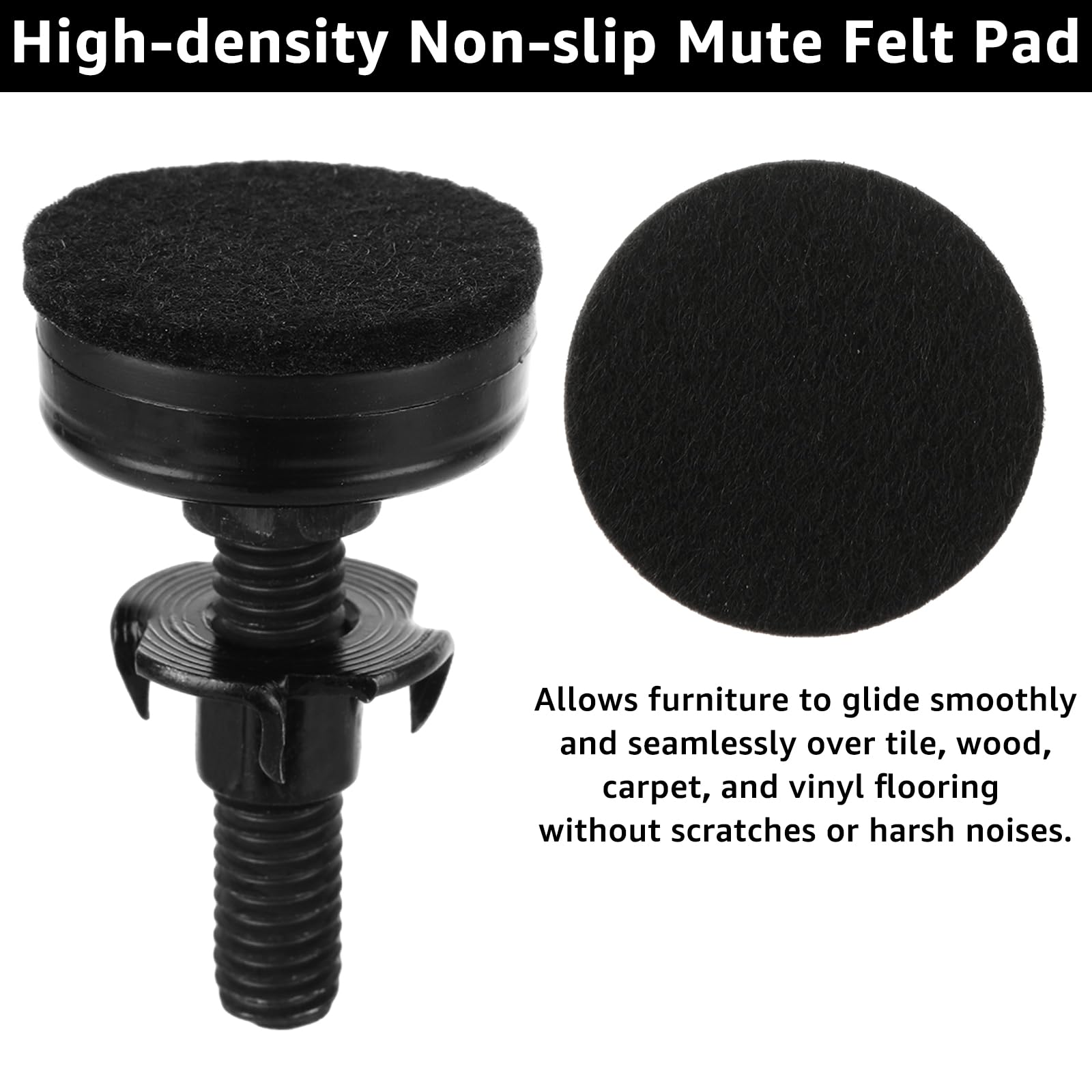 LOYORTY height-adjustable feet provide precise 0.8–1.8 inch leveling.