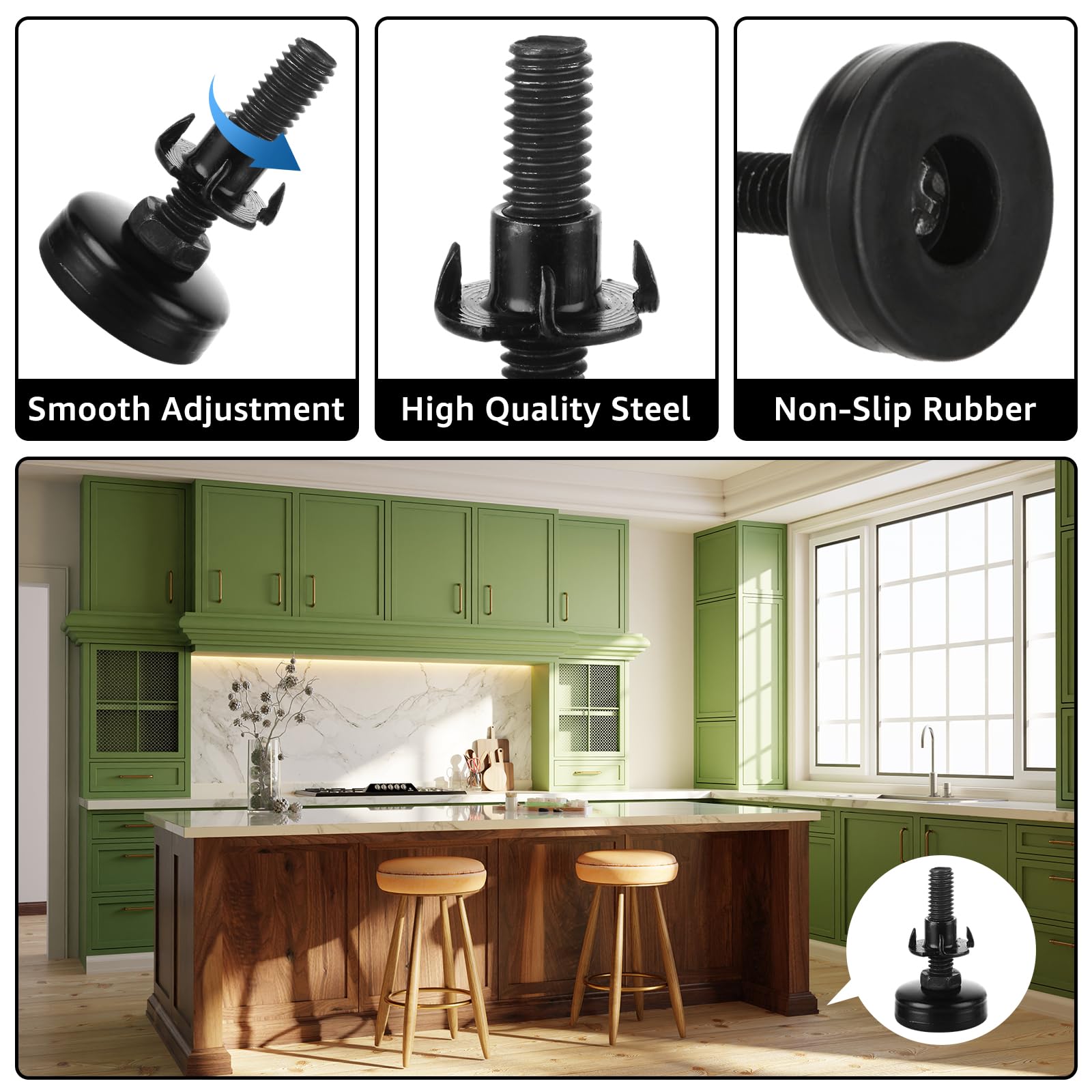 LOYORTY universal installation with T-nut option for quick setup.
