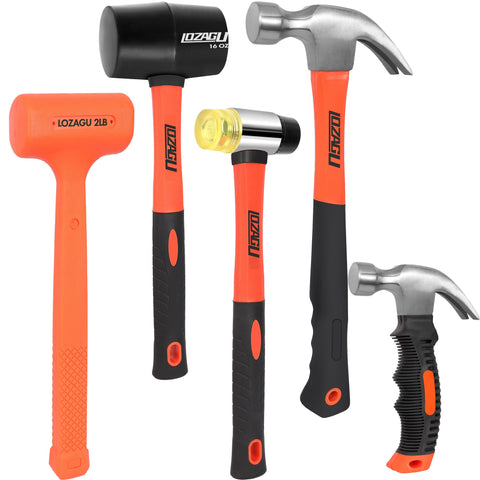 LOZAGU 2lb dead blow hammer with rebound control for smooth assembly