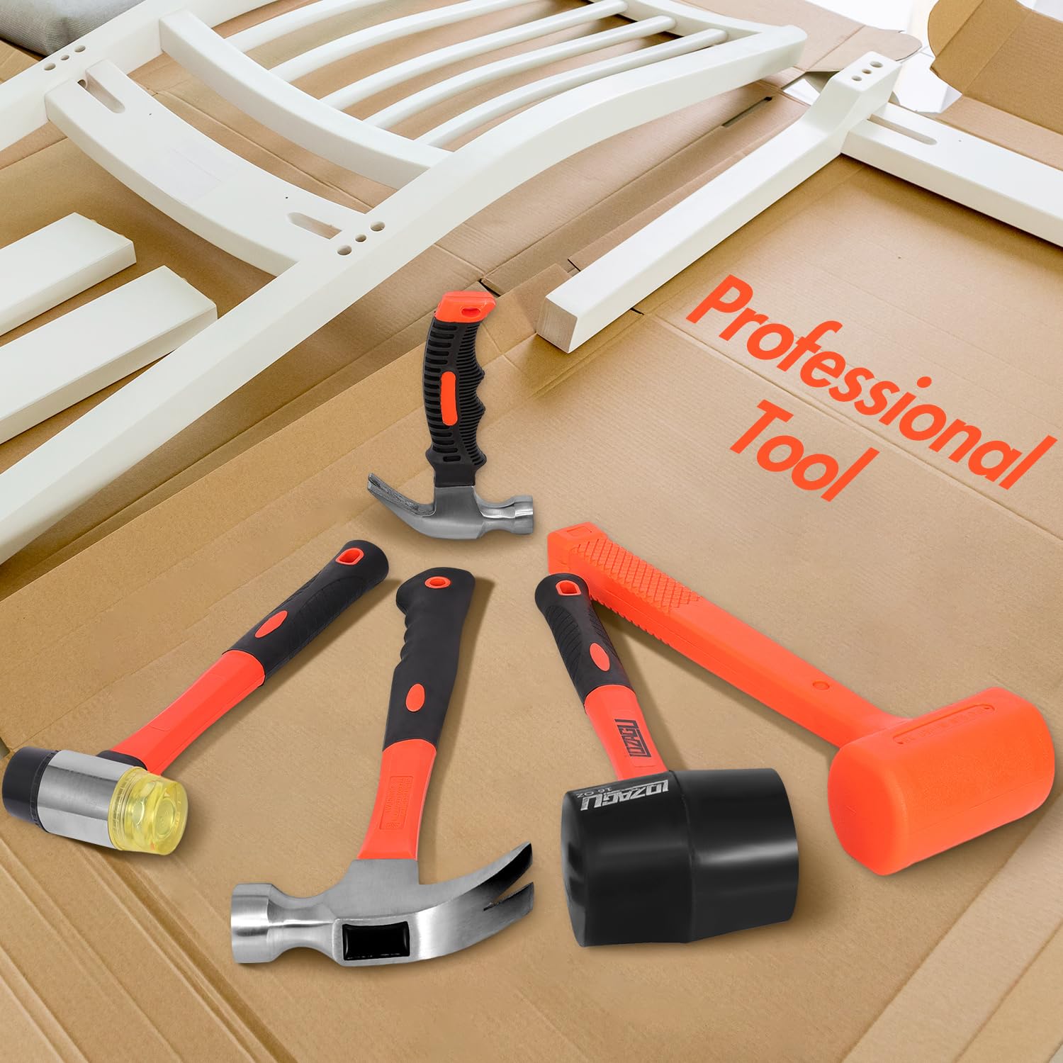 LOZAGU ergonomic grip across all hammers reduces fatigue during long tasks