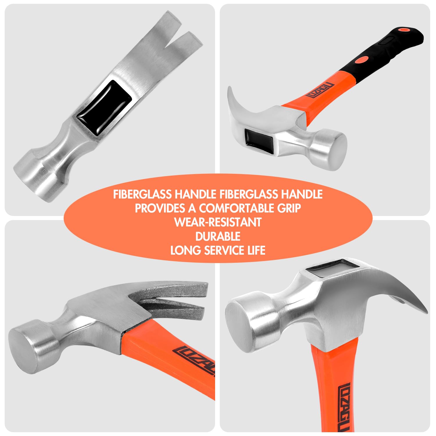 LOZAGU 8oz small hammer for precise tapping in tight spaces