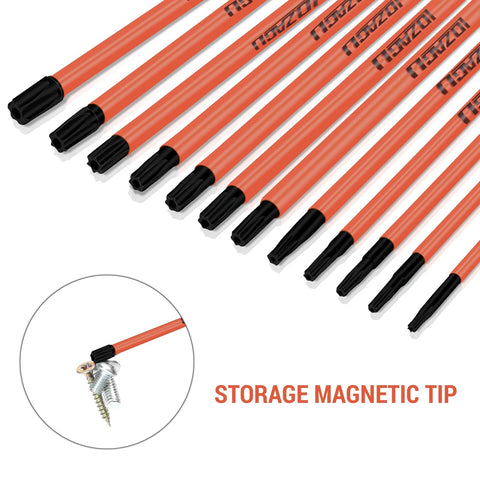 LOZAGU torx bits magnetic head close-up showing quick screw alignment