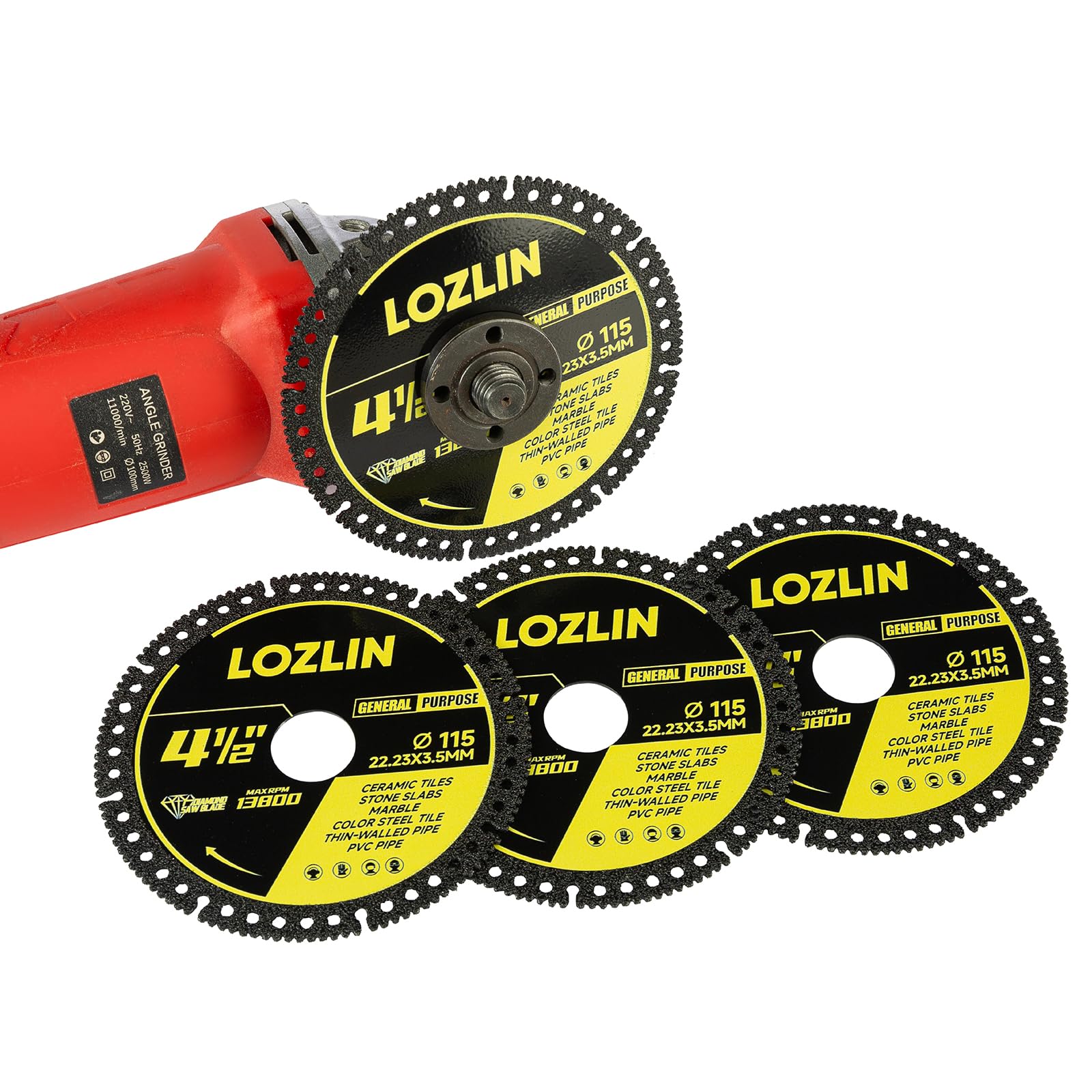 LOZLIN 3-piece blade set offers versatility for DIY and professional projects.