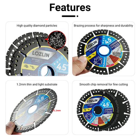 LOZLIN 4.5-inch tile blade enables fast, accurate cuts