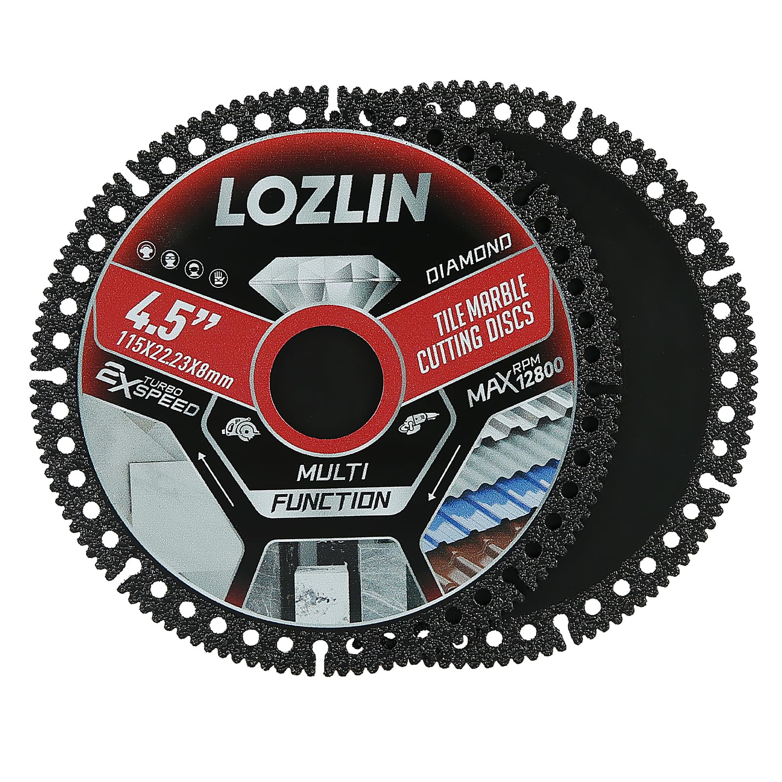 LOZLIN center bore 0.88 inch design fits standard grinders
