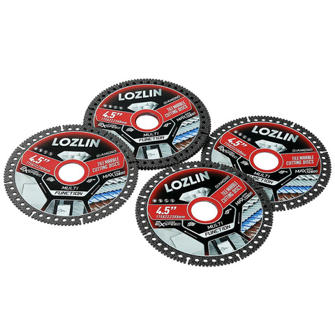 LOZLIN packaged blades displayed for tile projects