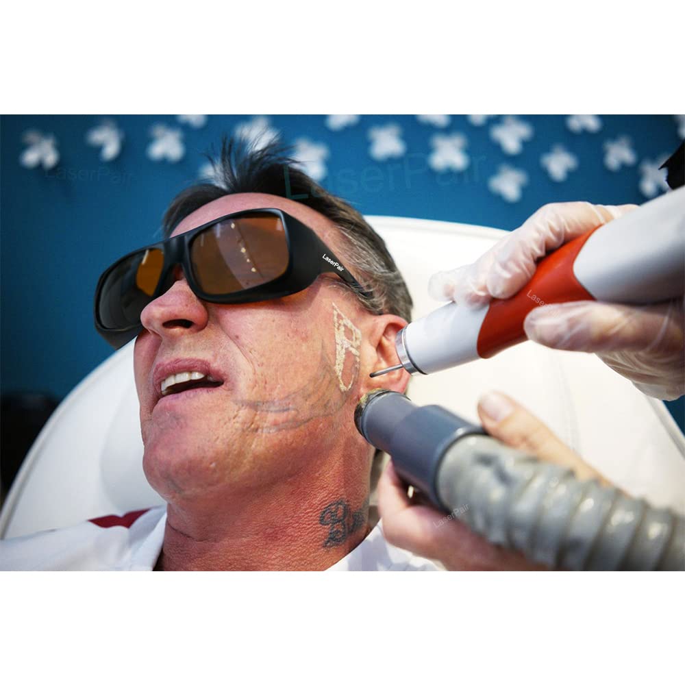 LP-LaserPair glasses guard green and blue lasers in workshop environments.