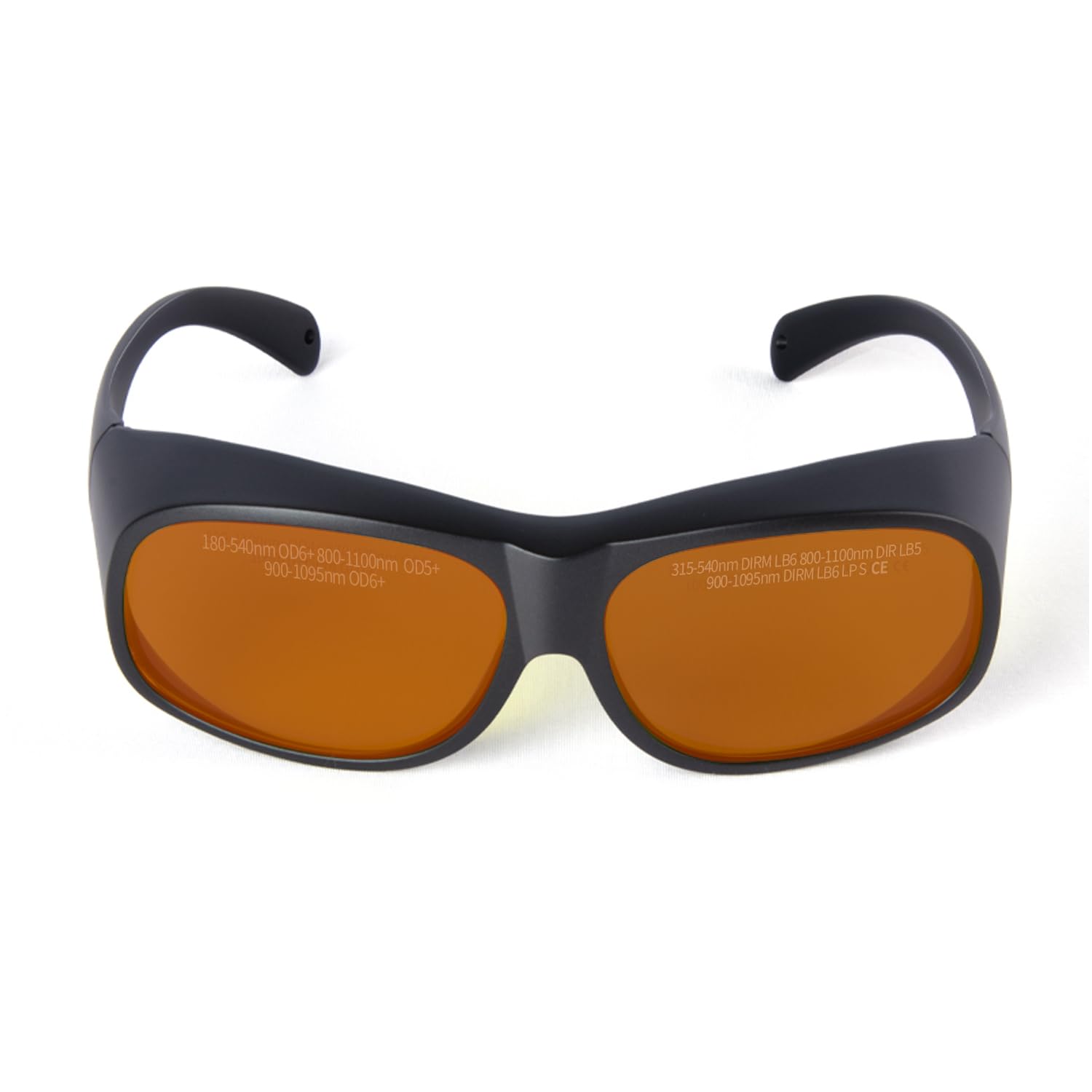 LP-LaserPair safety glasses side view wraparound design for full eye coverage.
