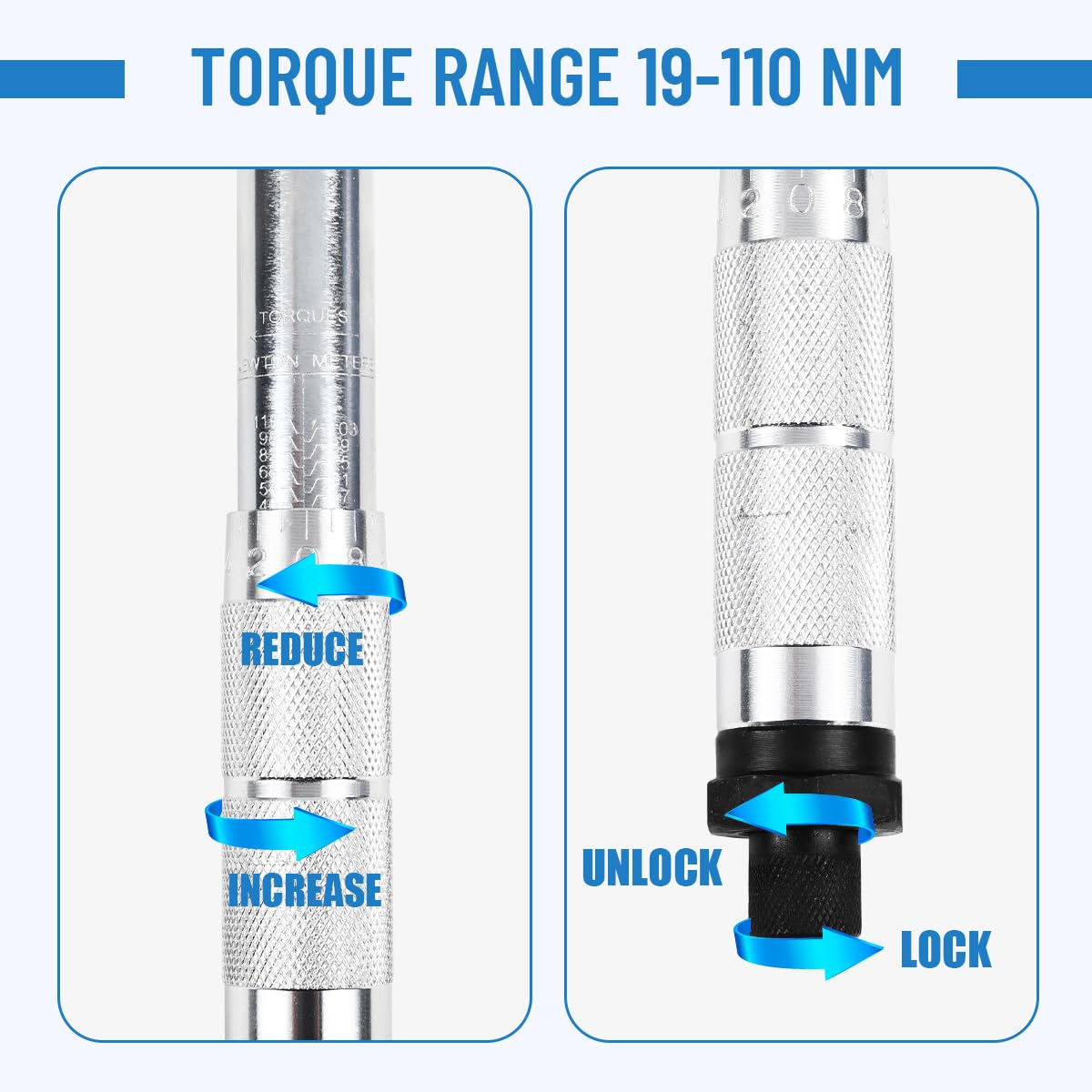 LPABY 43mm open-end head enabling wide openings for plumbing and mechanical fittings.