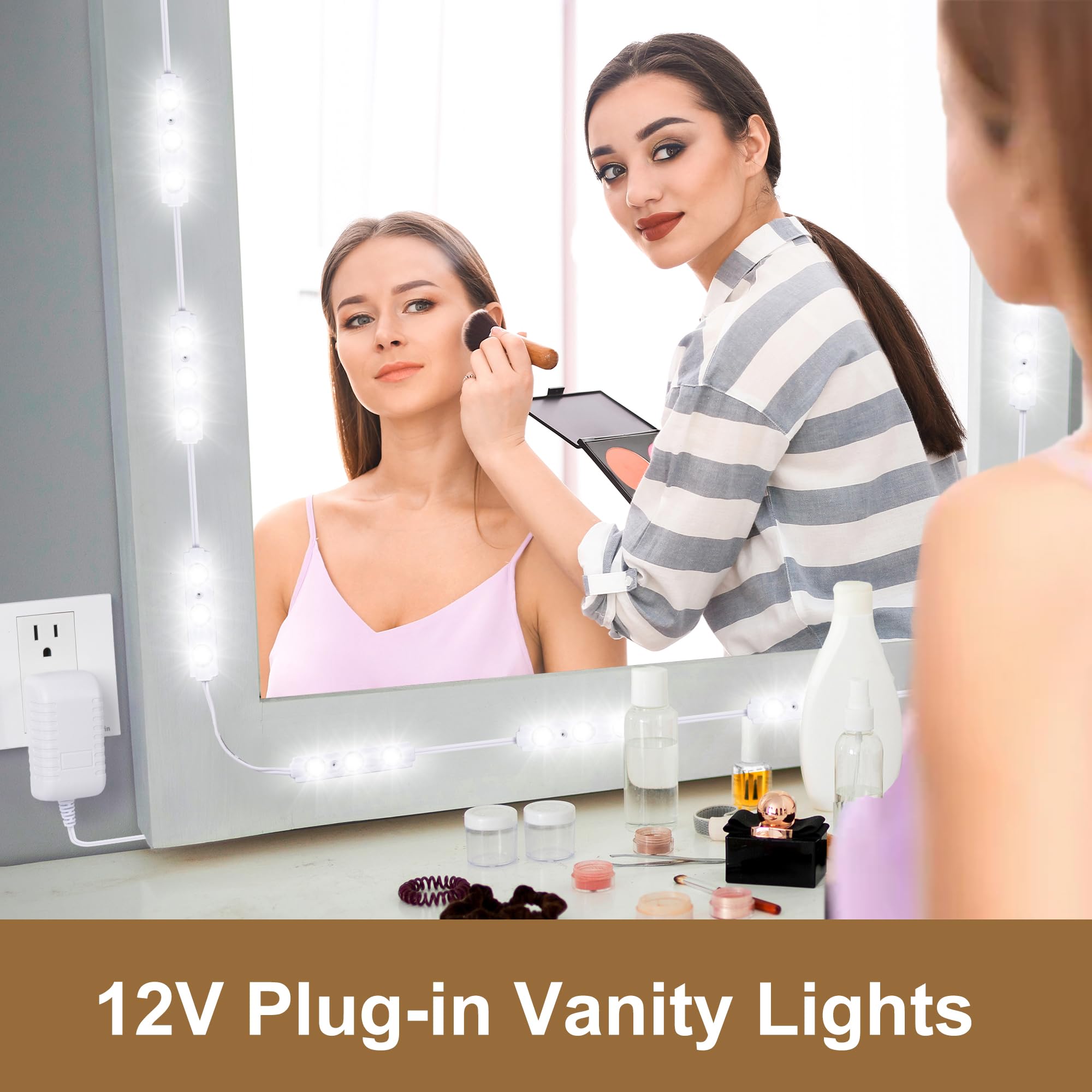 LPHUMEX vanity lights provide 10ft coverage for wide vanity lighting