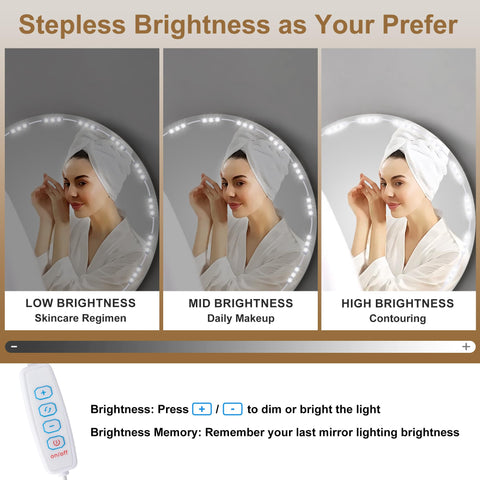 LPHUMEX vanity lights offer dimmable brightness for customization