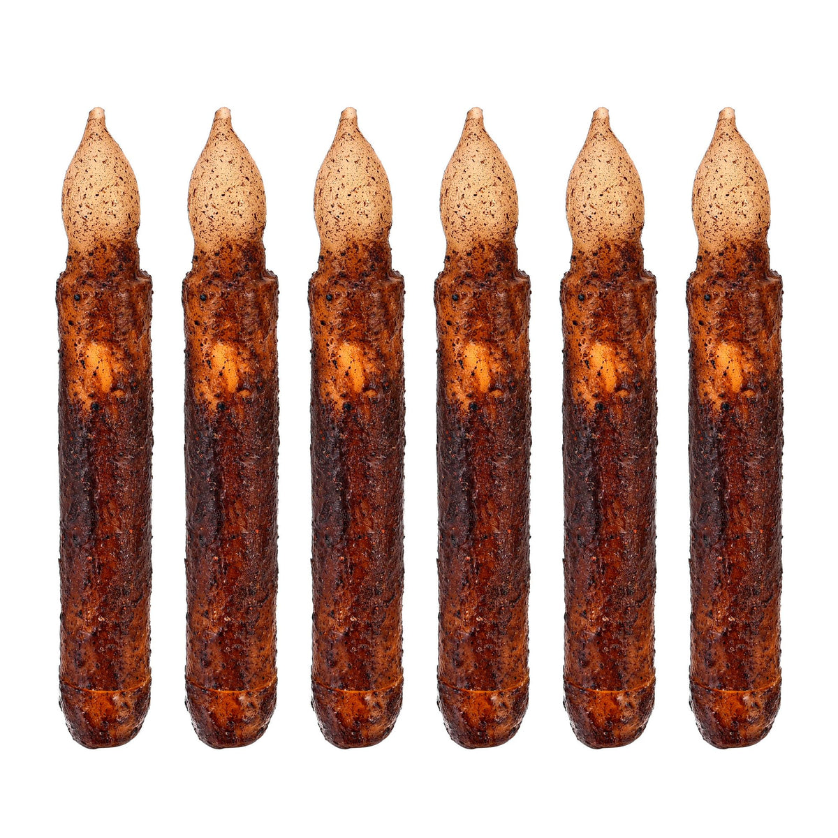 Lpraer real wax pillar candles with drip detail create a warm retro ambiance.
