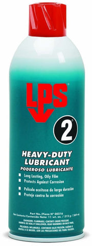 LPS No.2 Lubricant 11oz bottle applying oil film for rust loosening and moisture displacement.