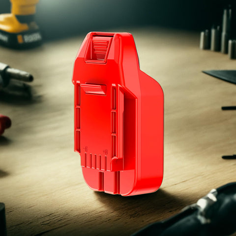 LQ-18RY adapter requires a charged DeWalt 20V Max slider battery.
