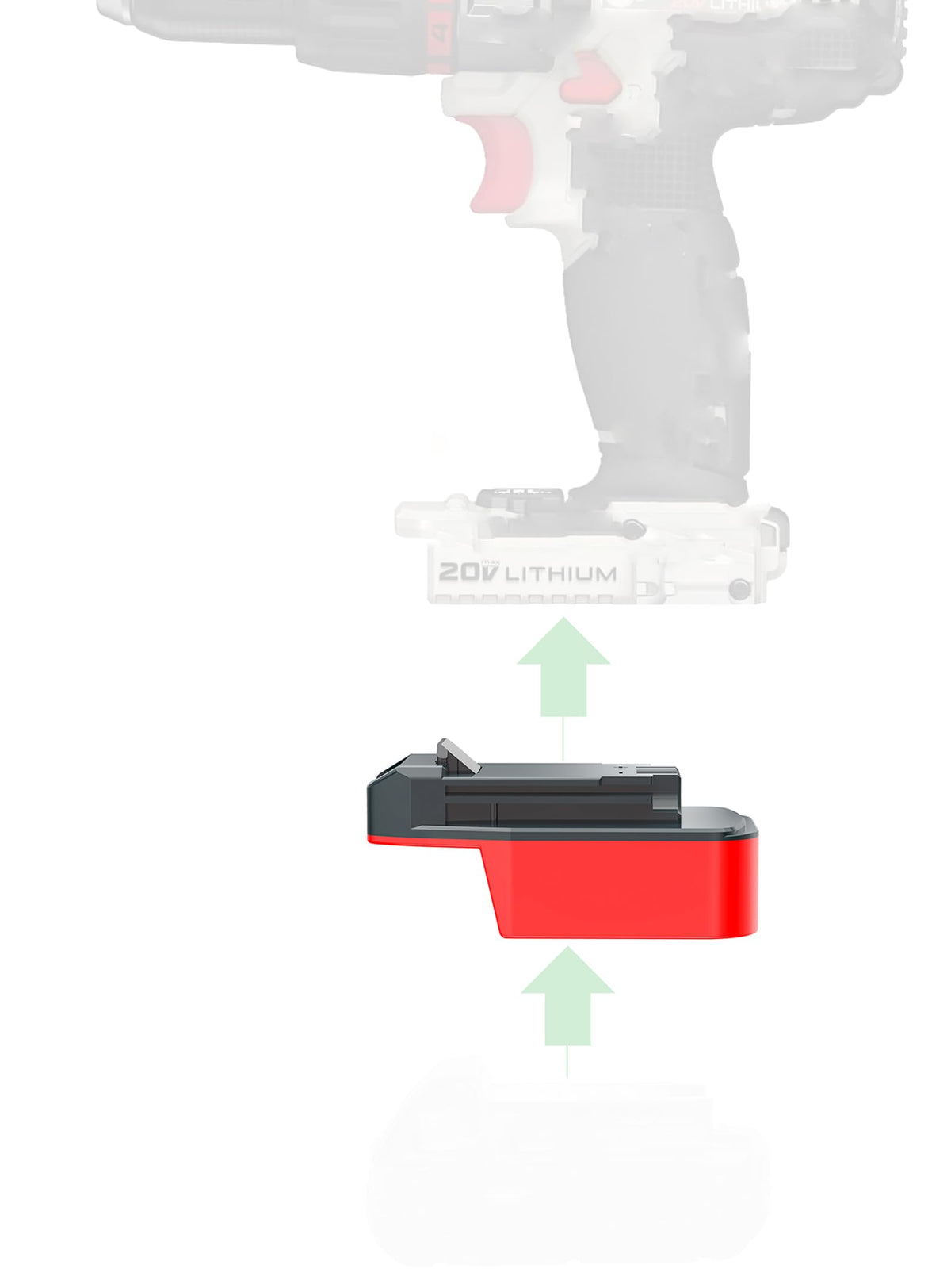 LQ-18RY Milwaukee M18 slider adapter for Porter Cable 20V Max tools