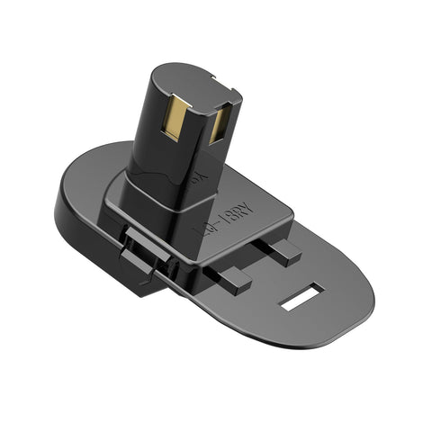 LQ-18RY Ryobi adapter advanced battery exclusion demonstrates correct battery types.