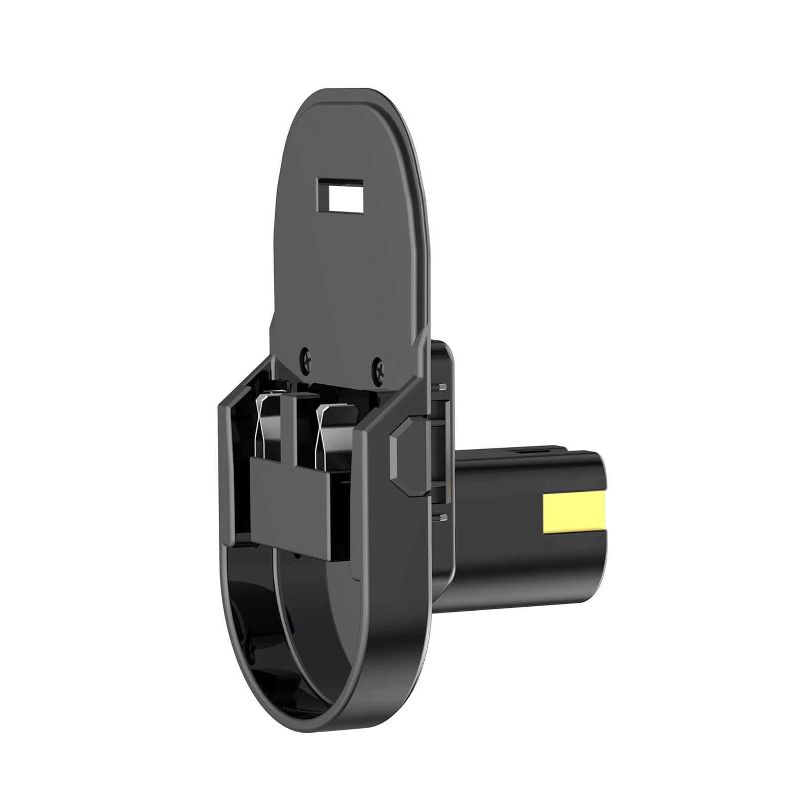 LQ-18RY Ryobi adapter side view highlights slim profile for easy storage.