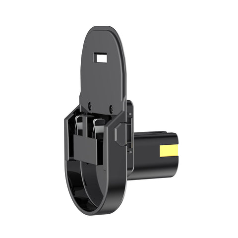 LQ-18RY Ryobi adapter side view highlights slim profile for easy storage.