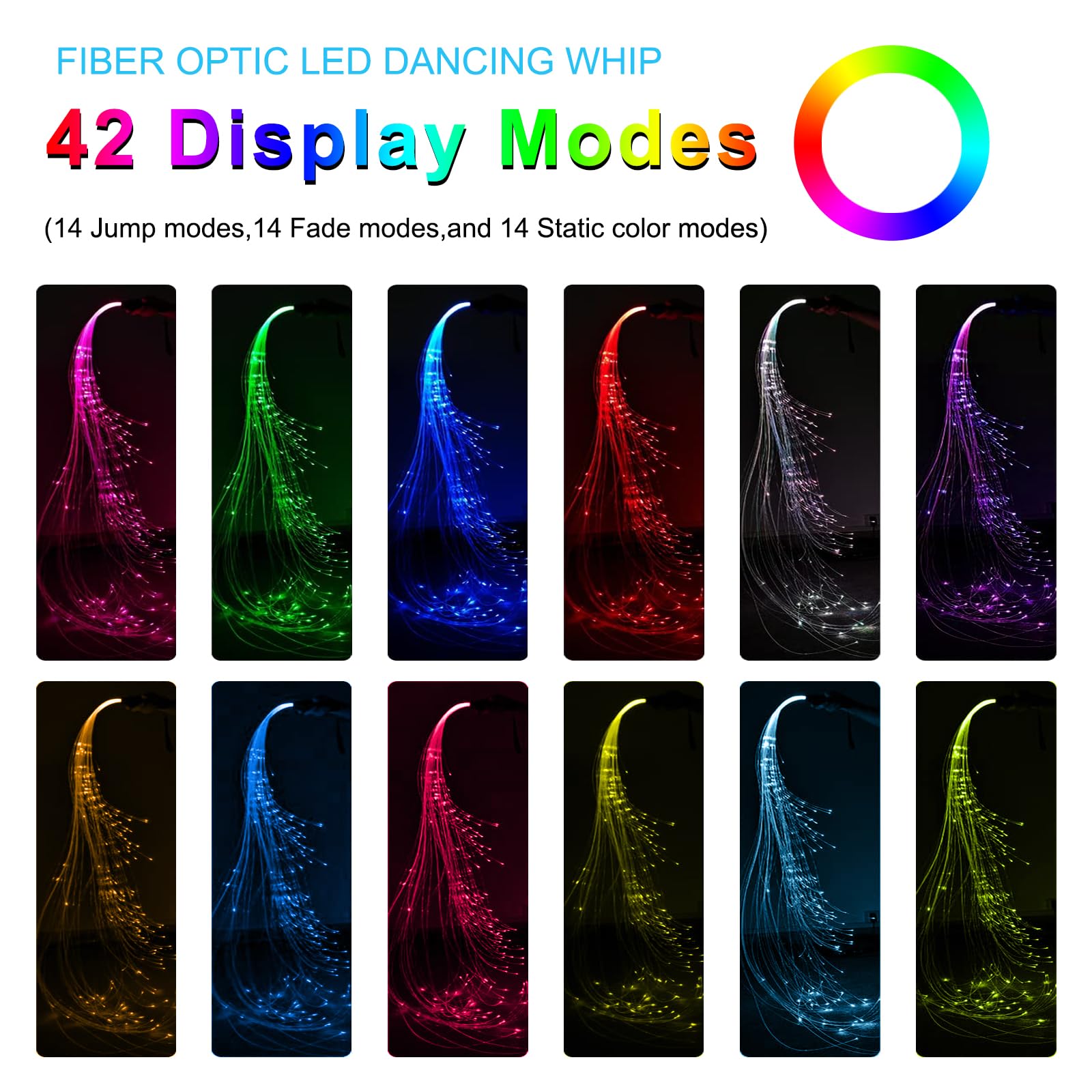 LQMEILI LED whip with 12 colors for vibrant party atmospheres.