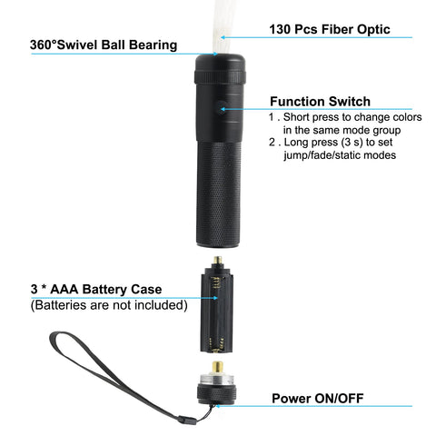 LQMEILI portable light-up whip is easy to carry to events.