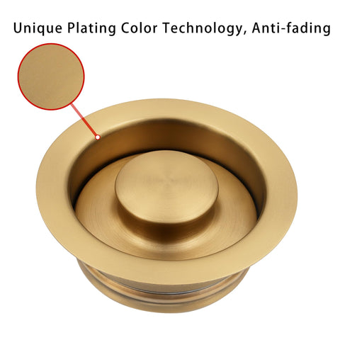 LQS golden sink stopper showing a polished, durable design for odors and debris control