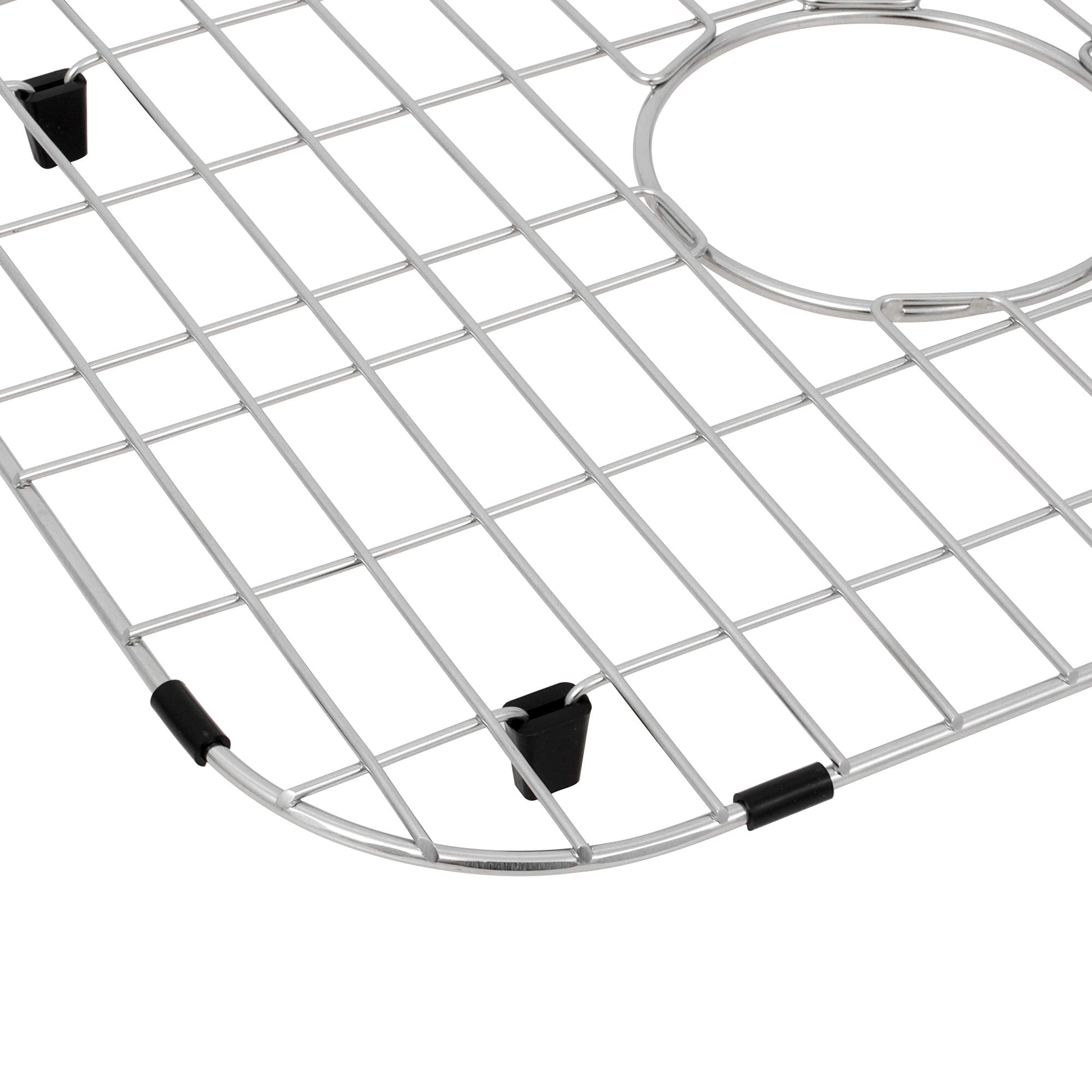 LQS Sink Grid with protective bumpers safeguards the sink base during daily washing.