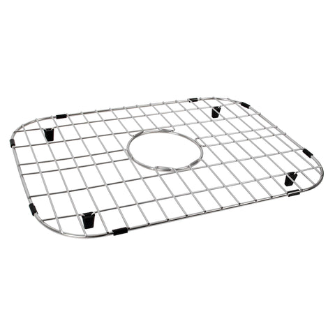 LQS Sink Grid in stainless steel with center drain protects the sink surface from scratches.